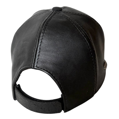 Black Stingray Cap Genuine Handmade Adjustable Closure