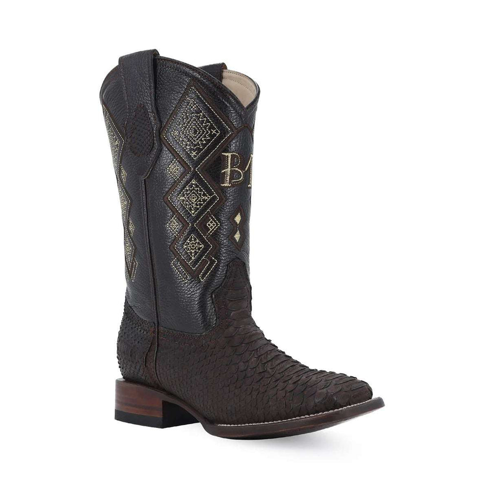 Men's El Malcreado Nubuck Python Exotic Boots Handmade