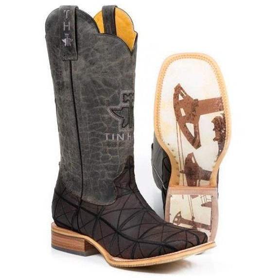 Men's Tin Haul Derrick Boots With Pumpin Sole Handcrafted Brown