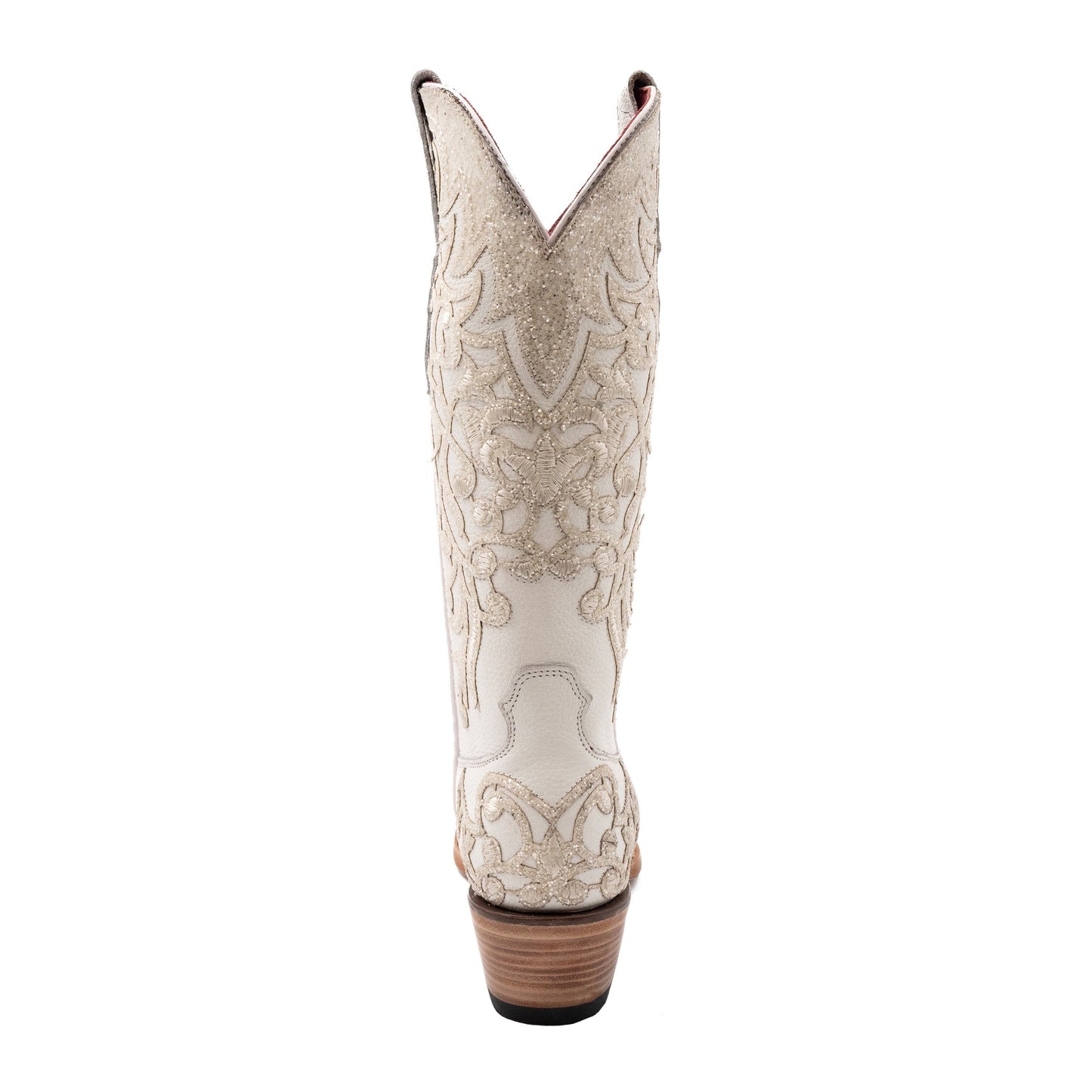 Ferrini Starlight Damen-Lederstiefel, handgefertigt, Snip Toe, Weiß