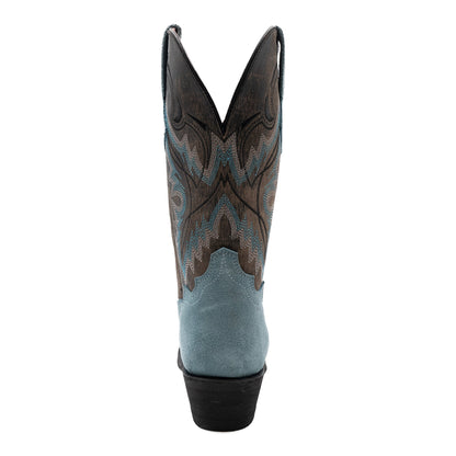 Botas Ferrini Holly de piel para mujer, hechas a mano, con punta recortada, color chocolate