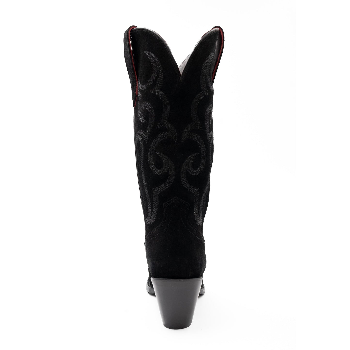 Botas Ferrini Quinn de piel para mujer, hechas a mano, con punta recortada, color negro