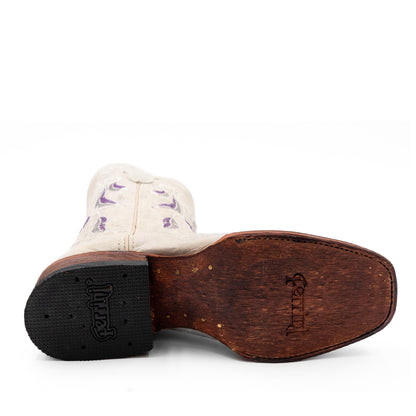 Botas de piel Ferrini Dreamer para mujer, hechas a mano, con punta cuadrada, color arcilla