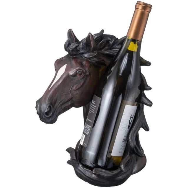 Weinflaschenhalter mit Pferdekopf