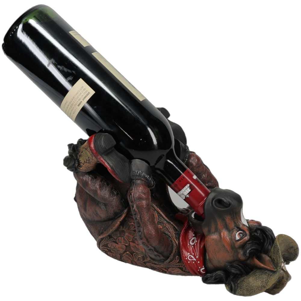 Tough1 Weinflaschenhalter mit Cowboy-Pferd