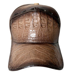Oryx Caiman Crocodile Alligator Belly Cap Genuine Adjustable Closure Handmade