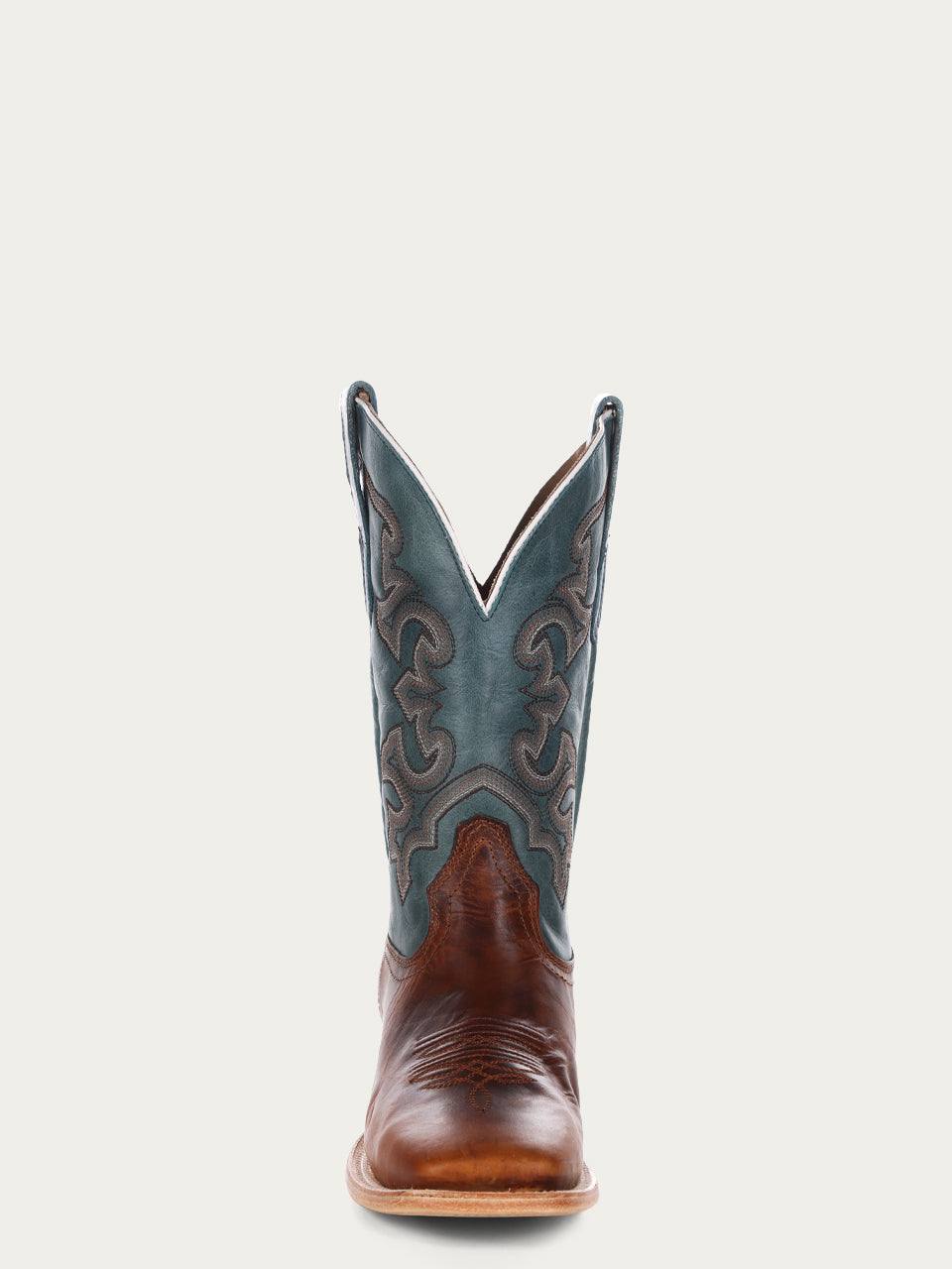 Men's Corral Honey Genuine Leather Boots with Blue Embroidery Rodeo Collection