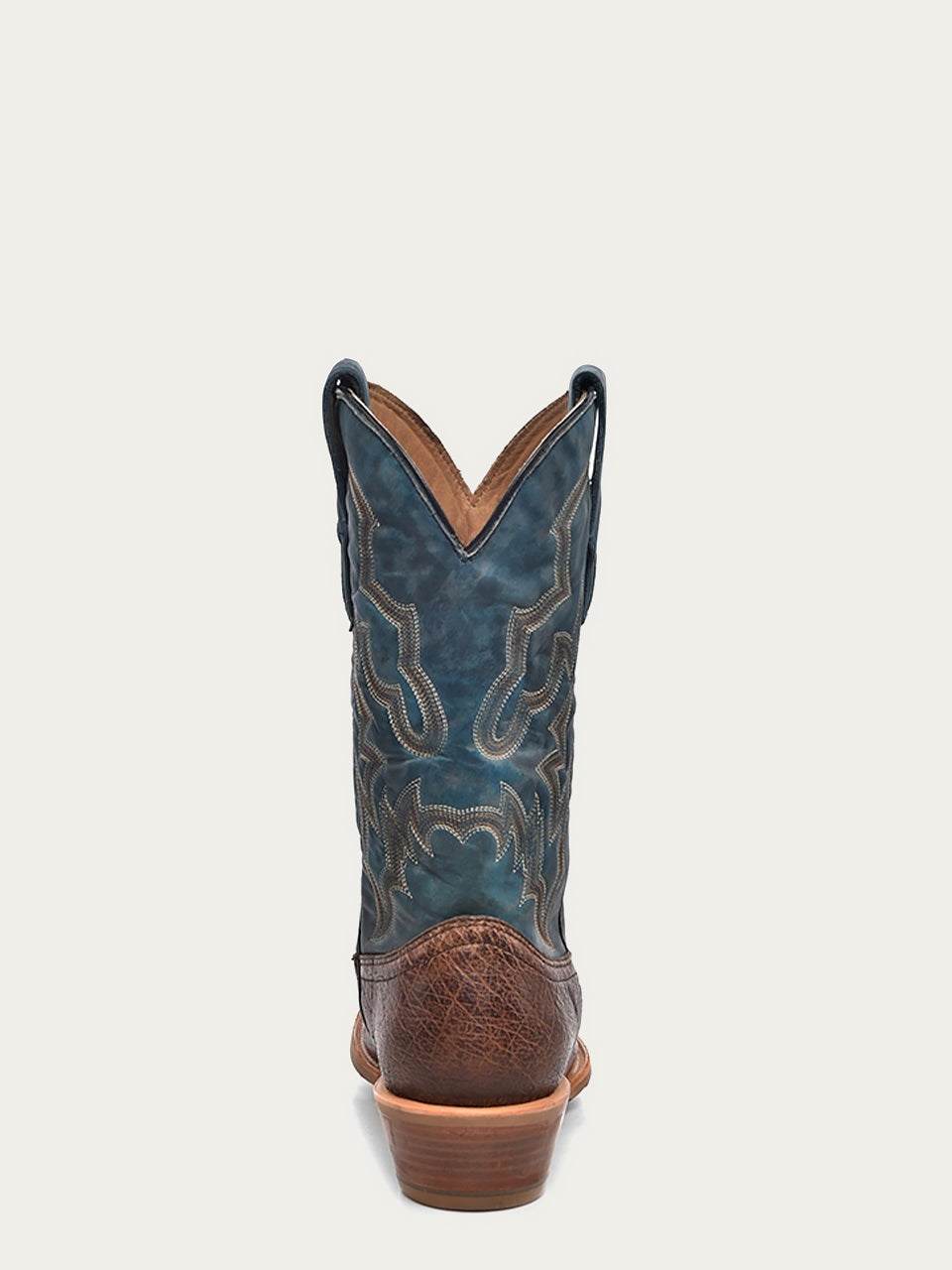 Men's Corral Brown Genuine Ostrich Boots with Embroidery