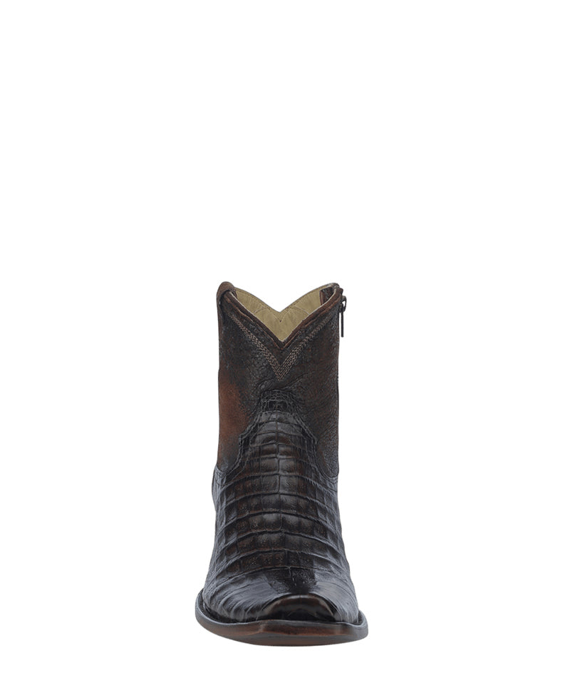 Men's Corral Chocolate Genuine Caiman Boots with Embroidery