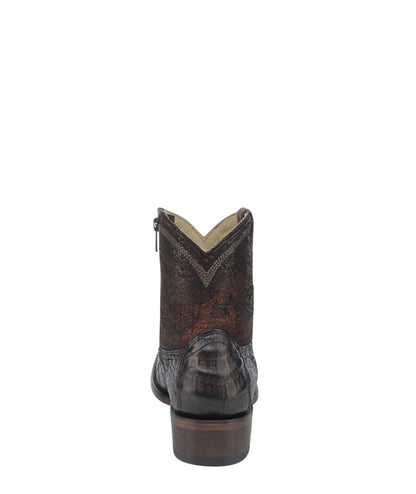 Men's Corral Chocolate Genuine Caiman Boots with Embroidery