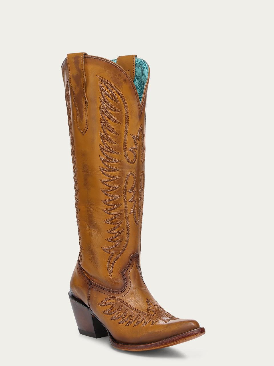 Women's Corral Tan Boots with Embroidery
