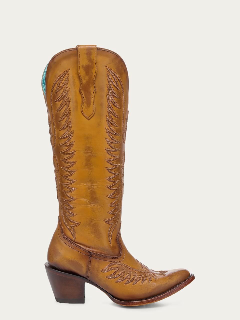 Women's Corral Tan Boots with Embroidery