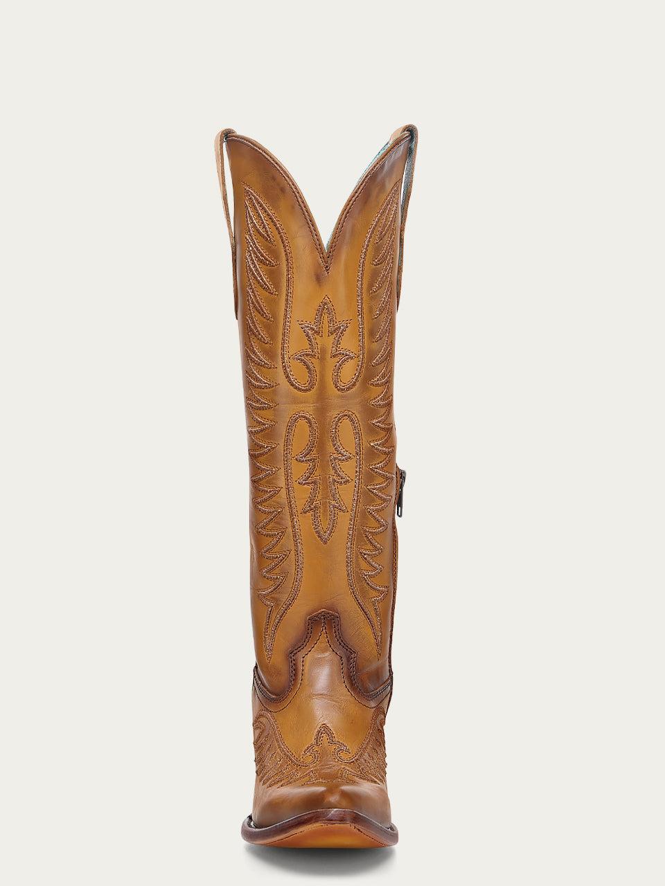 Women's Corral Tan Boots with Embroidery