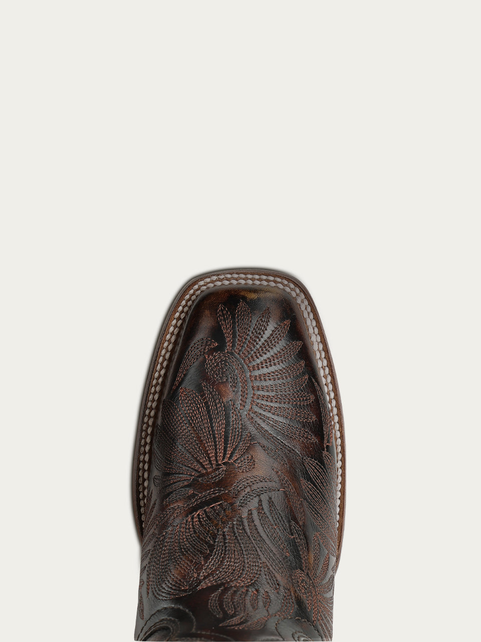Women's Corral Black Genuine Leather Boots with Floral Petal Embroidery