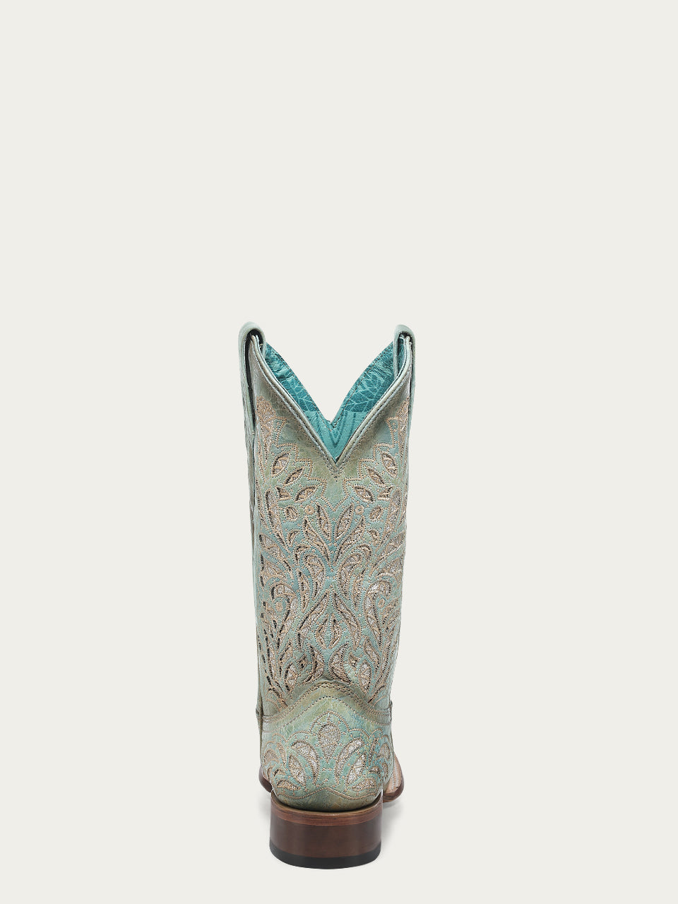 Women's Corral Turquoise Genuine Leather Boots with Glitter Inlay & Embroidery