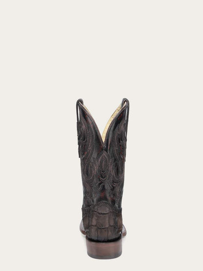 Men's Corral Chocalate Genuine American Alligator Boots with Embroidery