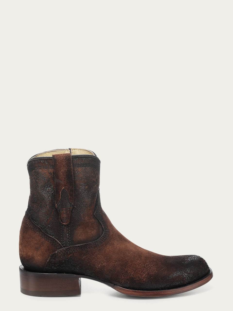 Men's Corral Brown Genuine Leather Boots with Embroidery