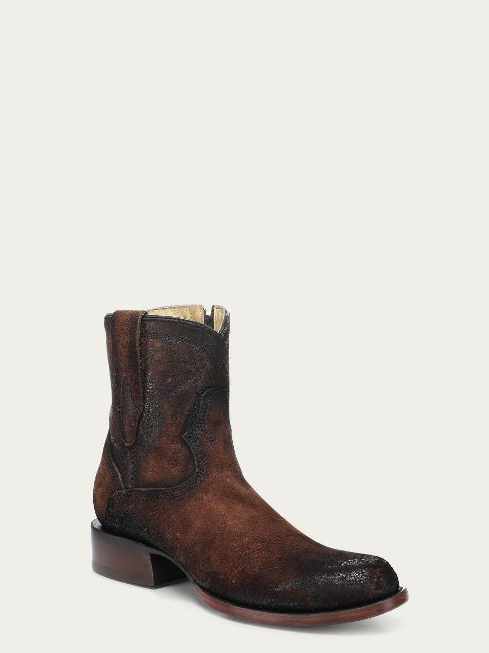 Men's Corral Brown Genuine Leather Boots with Embroidery