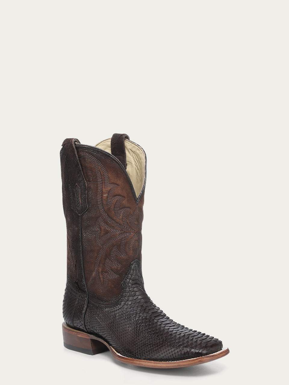 Men's Corral Genuine Python Boots with Embroidery