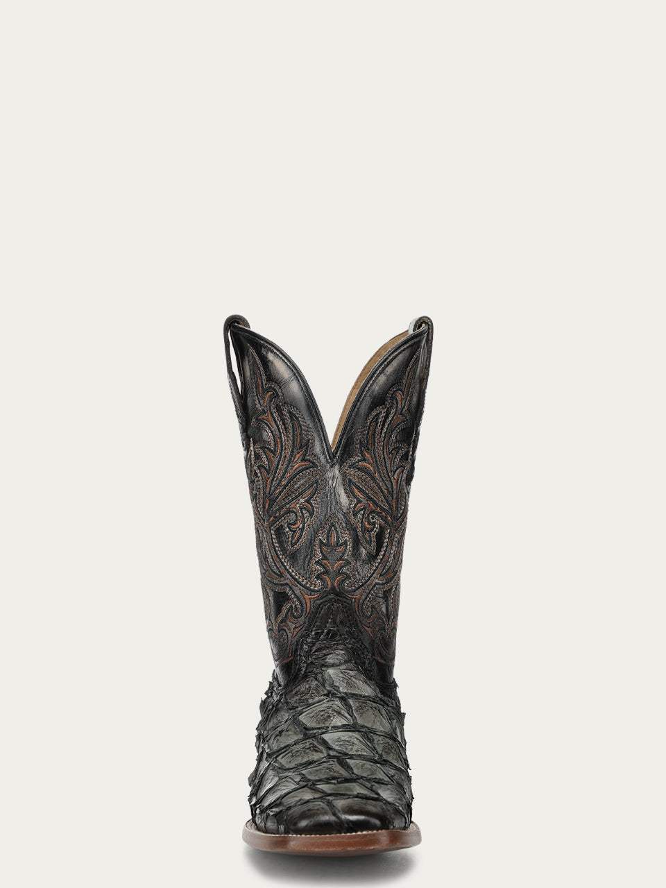 Men's Corral Green Genuine Pirarucu Fish Boots with Embroidery