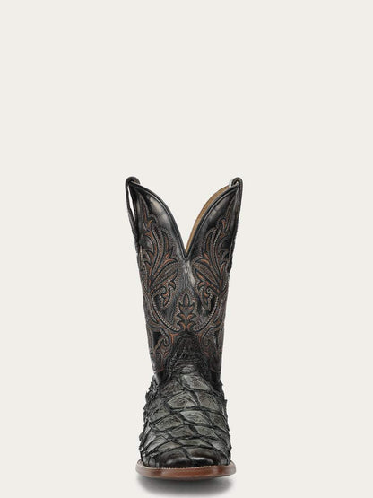 Men's Corral Green Genuine Pirarucu Fish Boots with Embroidery