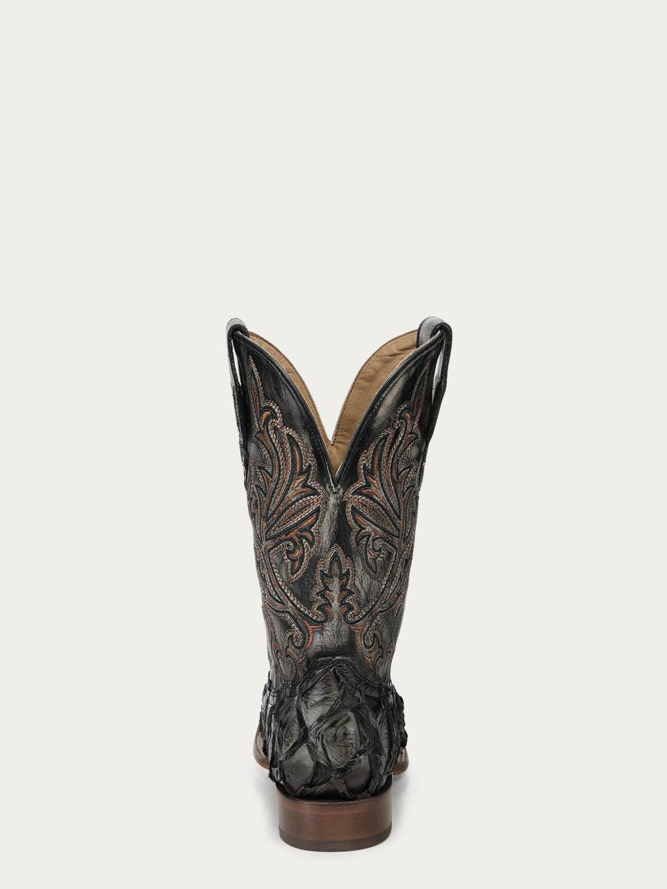 Men's Corral Green Genuine Pirarucu Fish Boots with Embroidery