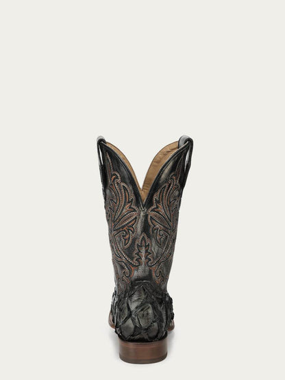 Men's Corral Green Genuine Pirarucu Fish Boots with Embroidery