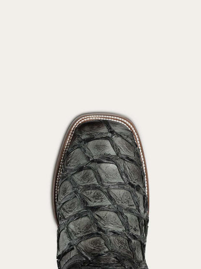 Men's Corral Green Genuine Pirarucu Fish Boots with Embroidery