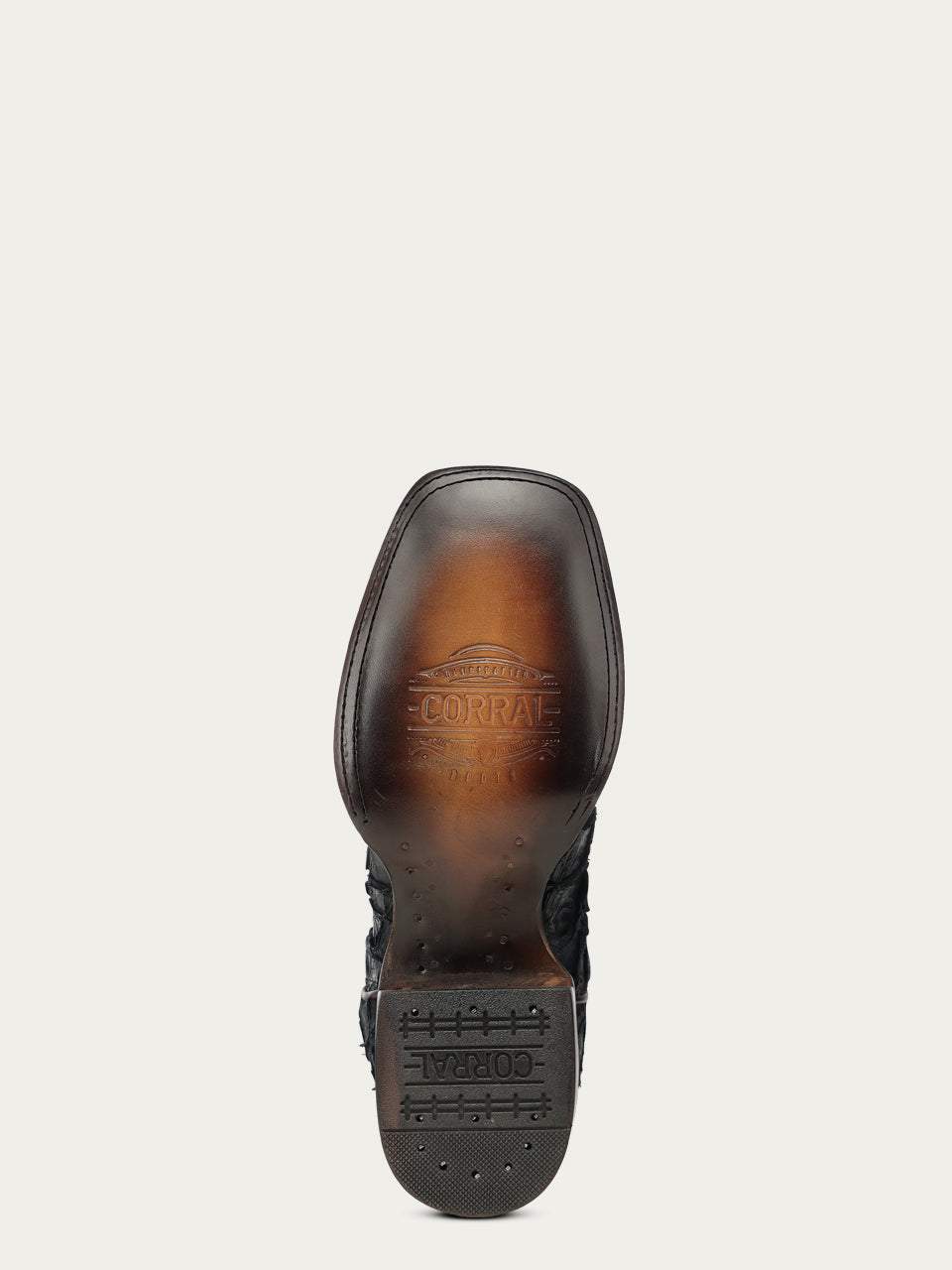Men's Corral Blue Genuine Pirarucu Fish Boots with Embroidery