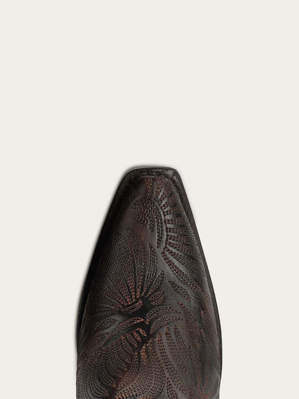Women's Corral Black Genuine Leather Boots with Honey Floral Petal Embroidery