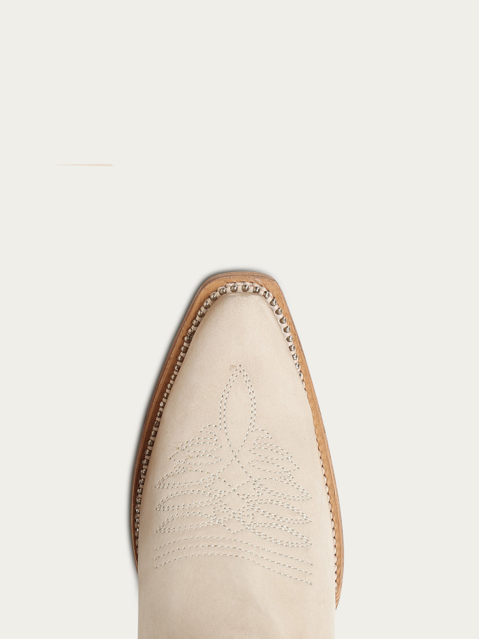Women's Corral Bone Genuine Leather Boots with Embroidery & Woven & Metallic Welt Tall Top
