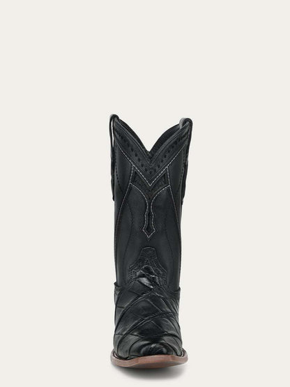 Men's Corral Black Genuine American Alligator Boots with Inlay & Embroidery & Woven