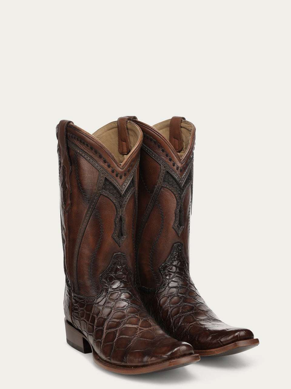 Men's Corral Honey Genuine American Alligator Boots with Inlay & Embroidery & Woven