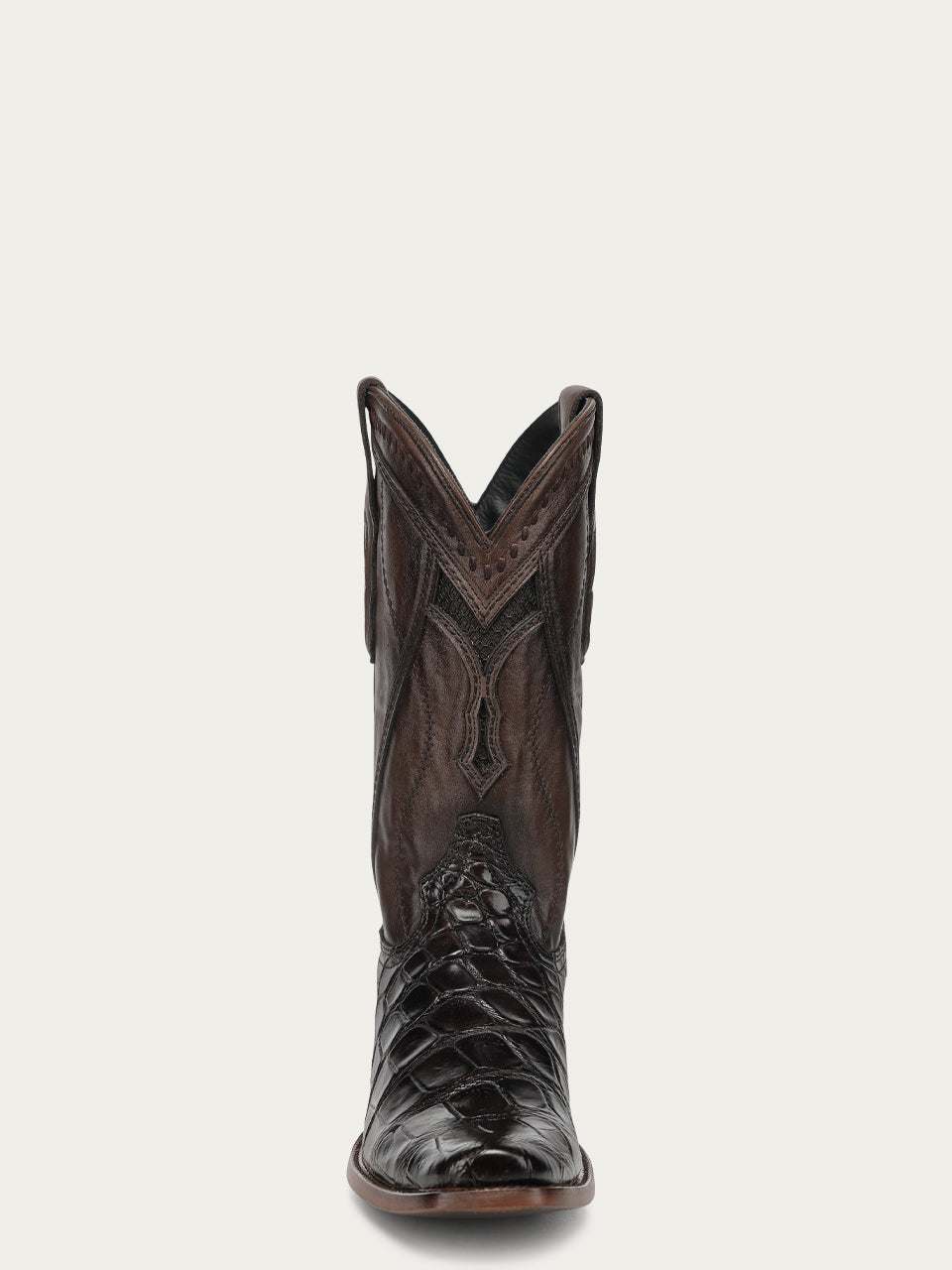Men's Corral Brown Genuine American Alligator Boots with Inlay & Embroidery & Woven
