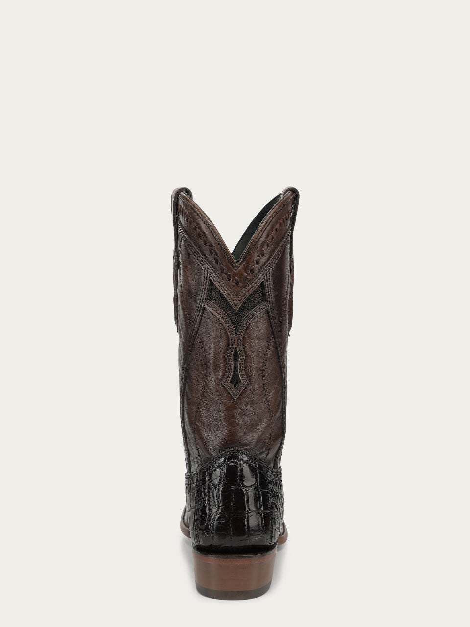 Men's Corral Brown Genuine American Alligator Boots with Inlay & Embroidery & Woven