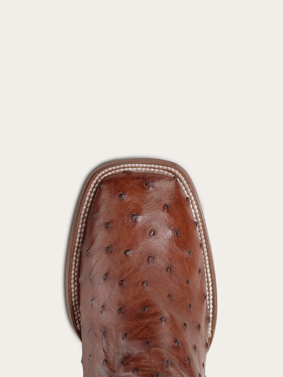 Men's Corral Cognac Genuine Full Quill Ostrich Boots with Inlay & Embroidery