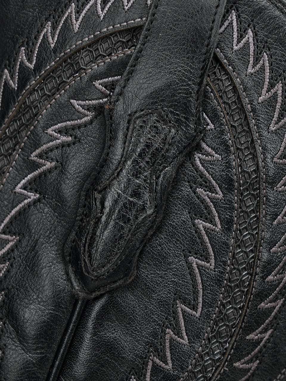 Men's Corral Black Genuine Ostrich Boots with Inlay & Embroidery