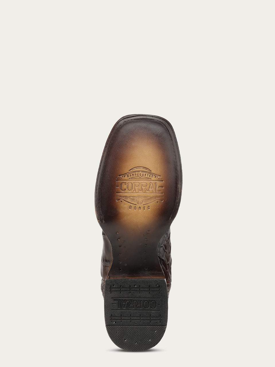 Men's Corral Honey Genuine American Alligator Boots with Embroidery