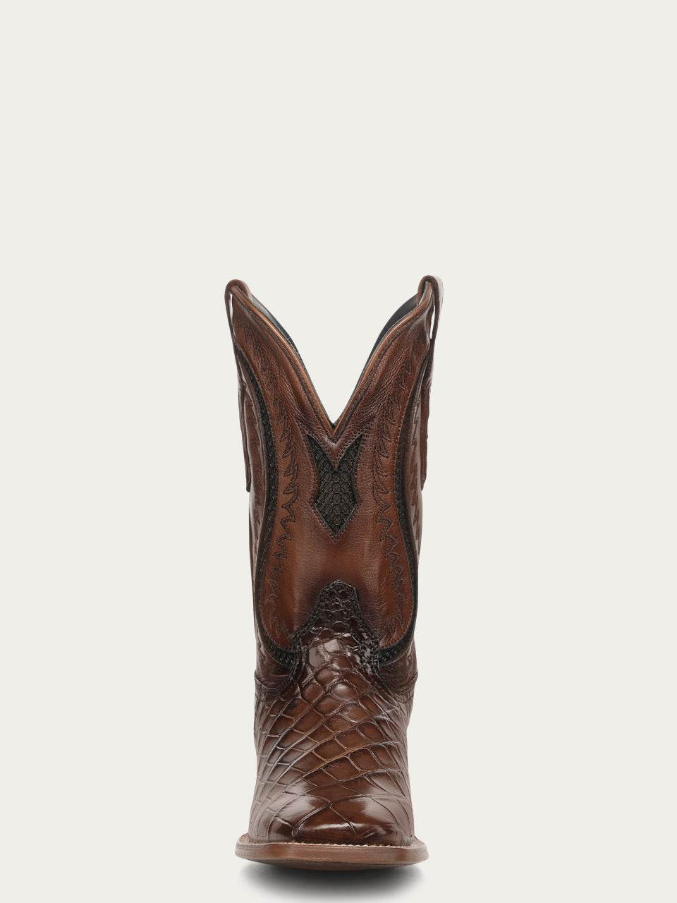 Men's Corral Honey Genuine American Alligator Boots with Embroidery