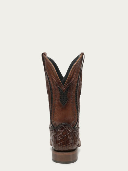 Men's Corral Honey Genuine American Alligator Boots with Embroidery