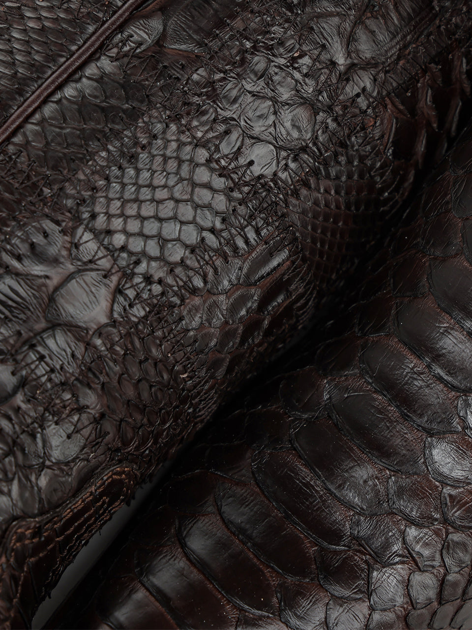 Women's Corral Chocolate Genuine Python Boots with Patchwork Tall Top Cowboy Boot