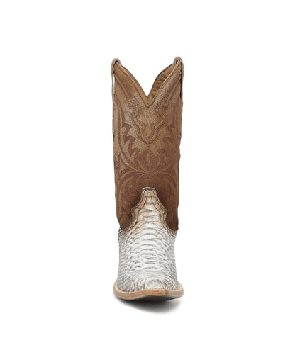 Men's Corral Natural Genuine Python Boots with Embroidery