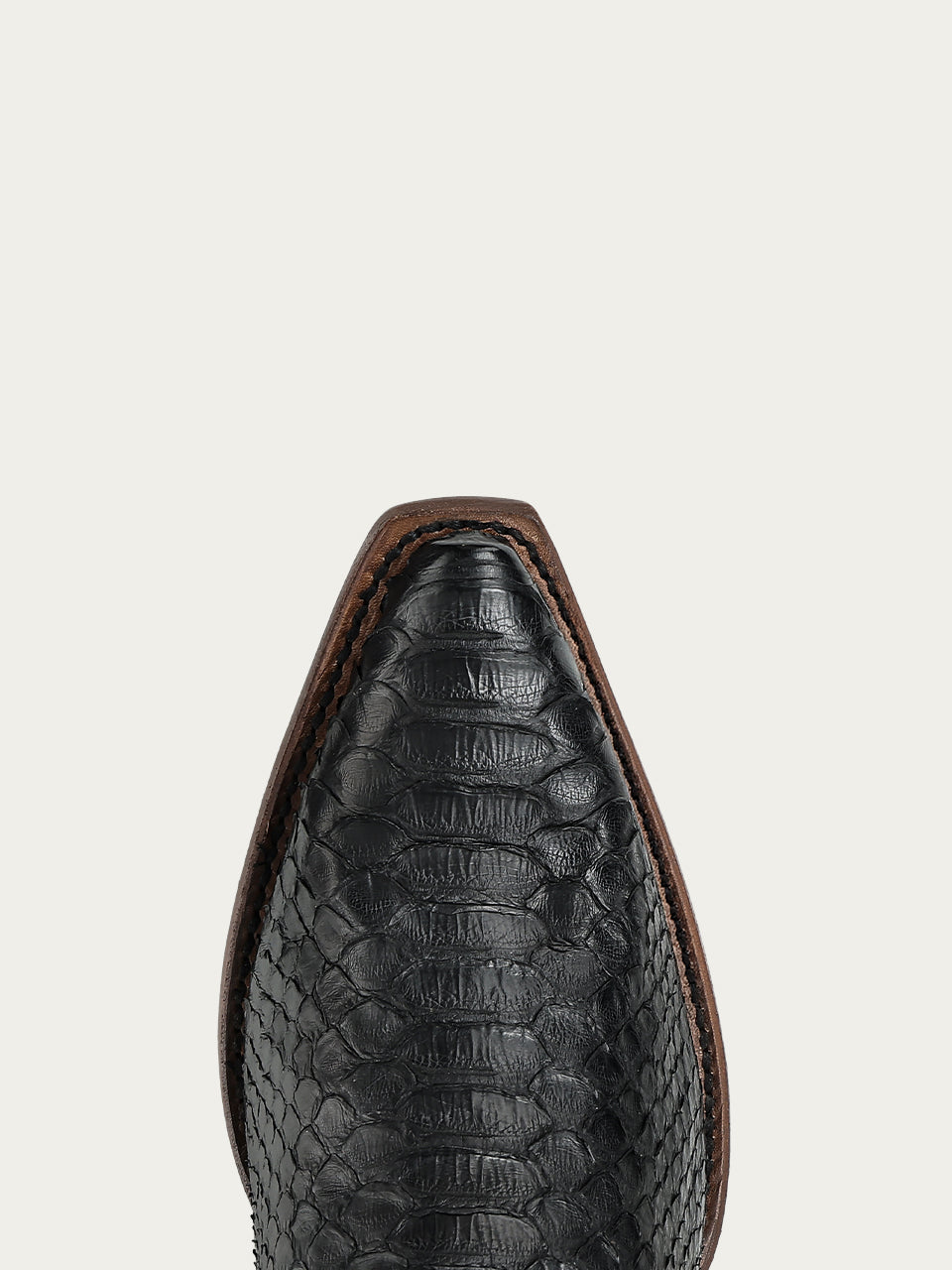 Men's Corral Black Genuine Python Boots with Lamb Embroidery Cowboy Boot
