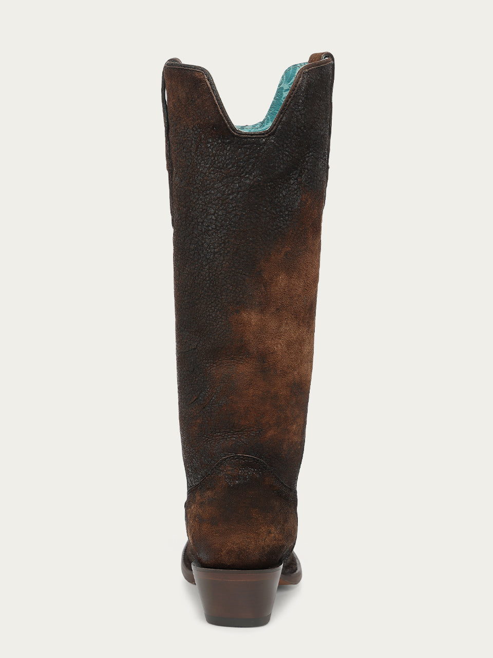 Women's Corral Brown Genuine Leather Boots with Woven & Lamb Abstract Tall Top