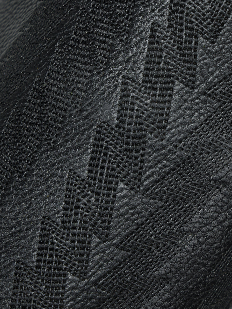 Women's Corral Black Genuine Leather Boots with Serrated Pattern Embroidery Tall Top