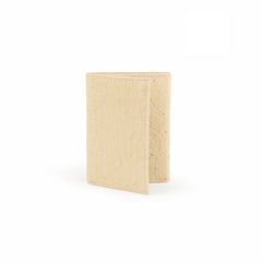 Ferrini Smooth Ostrich Trifold Wallet Winter White