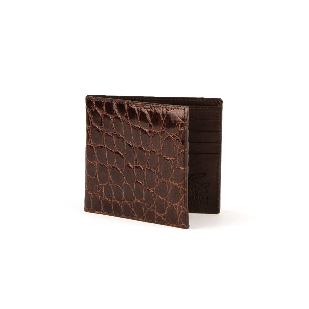 Ferrini Alligator Billfold Wallet Nikotin 