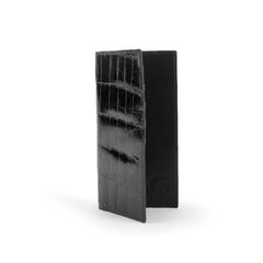 Ferrini Alligator Checkbook Cover Black