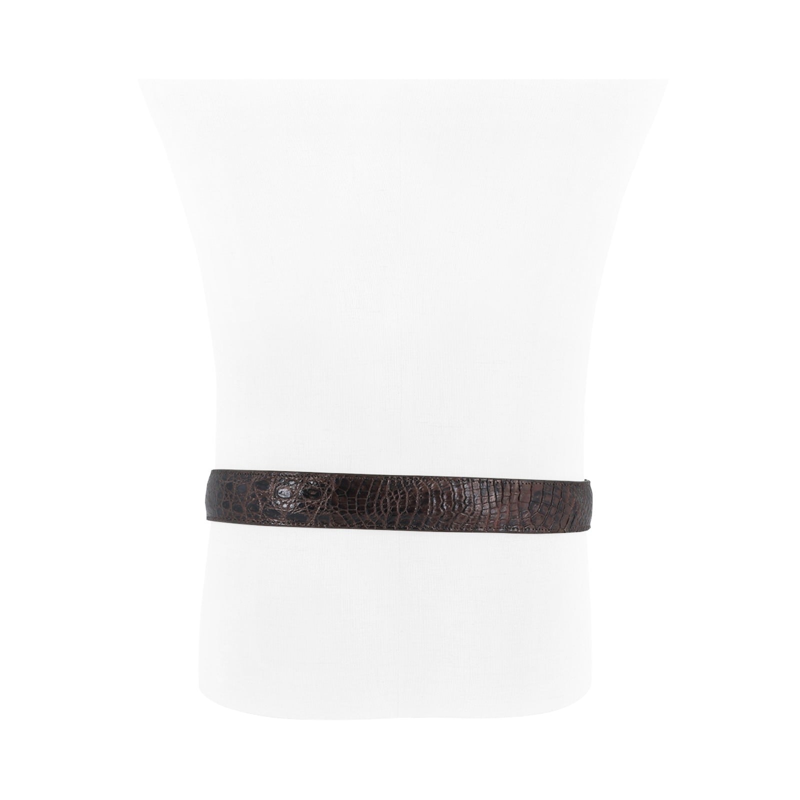 El Malcreado Brown Genuine Caiman Belt Handmade
