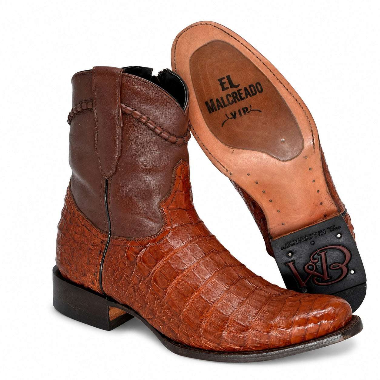 Men's El Malcreado Moy Genuine Caiman Belly Botin Boots Handmade
